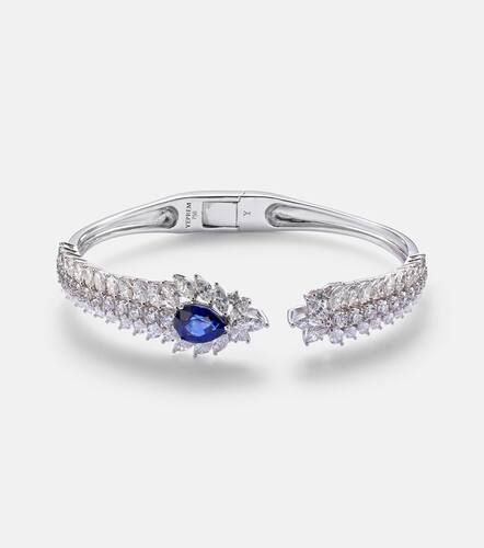 Reign Supreme 18kt white gold bangle with diamonds and sapphire - Yeprem - Modalova