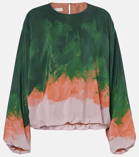 OmbrÃ© silk-blend top - Dries Van Noten - Modalova