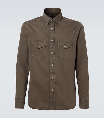 Tom Ford Camicia in twill di cotone - Tom Ford - Modalova