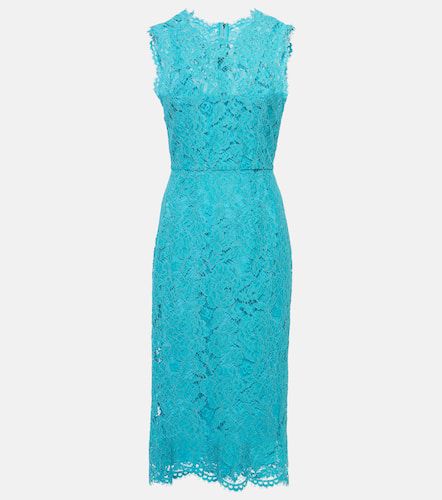 Cotton-blend lace midi dress - Dolce&Gabbana - Modalova