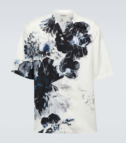 Dutch Flower silk bowling shirt - Alexander McQueen - Modalova
