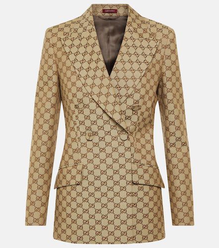 GG Canvas double-breasted blazer - Gucci - Modalova