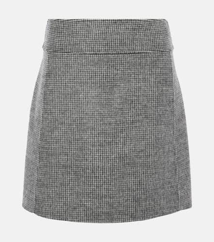 Stone houndstooth wool and mohair-blend miniskirt - 'S Max Mara - Modalova