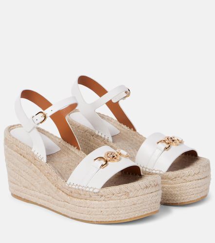 Medusa '95 leather espadrille wedges - Versace - Modalova