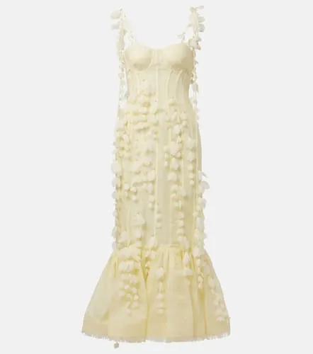 Dawning linen and silk midi dress - Zimmermann - Modalova