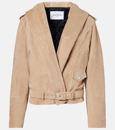 Alaia Suede biker jacket - Alaia - Modalova