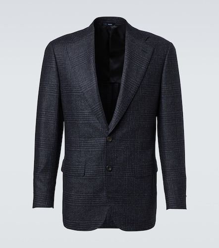 Blazer in lana e seta a quadri - Thom Sweeney - Modalova