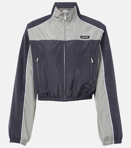 Technical cropped track jacket - Miu Miu - Modalova