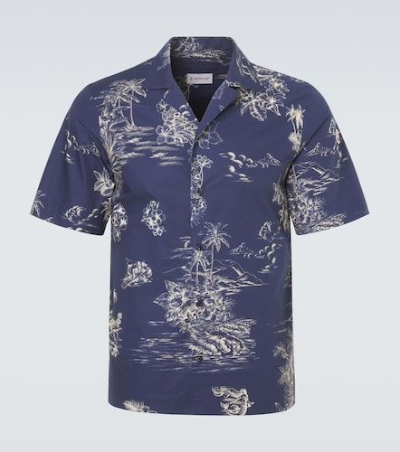 Camicia bowling in popeline di cotone con stampa - Moncler - Modalova