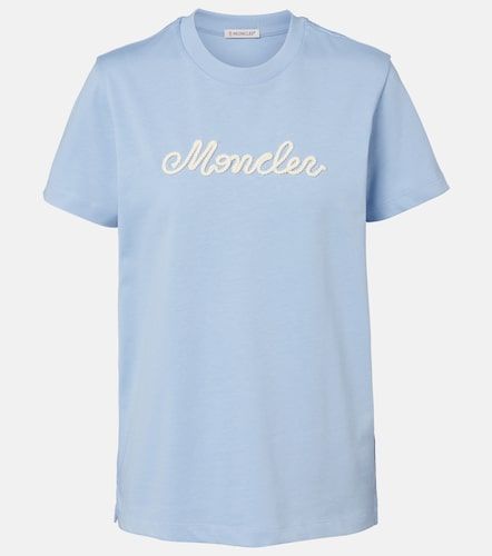 Camiseta de jersey de algodón con logo - Moncler - Modalova