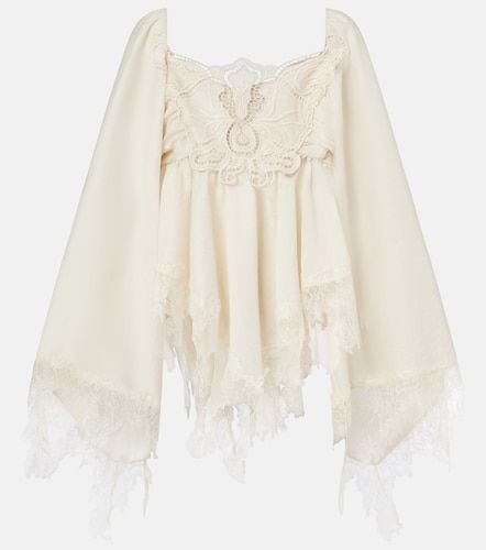 Blumarine Blusa con pizzo e ricamo - Blumarine - Modalova