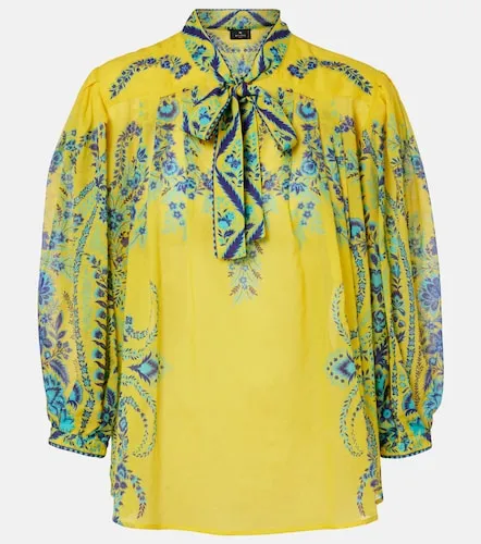 Etro Top de algodón floral - Etro - Modalova