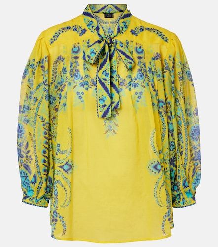 Top in cotone con stampa floreale - Etro - Modalova
