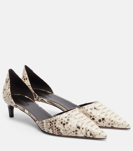 Dakota snake-effect leather pumps - Le Monde Beryl - Modalova