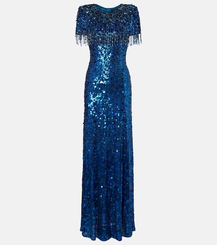 Abito lungo con paillettes e perline - Jenny Packham - Modalova