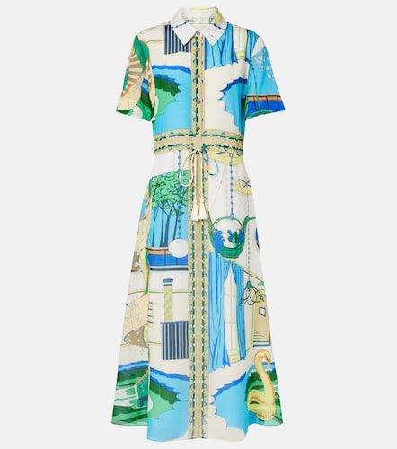 Abito chemisier in seta e cotone con stampa - Tory Burch - Modalova