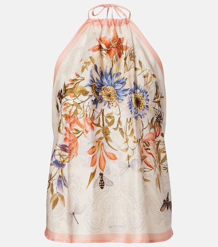 Top in seta con scollo all’americana e schiena scoperta - Etro - Modalova