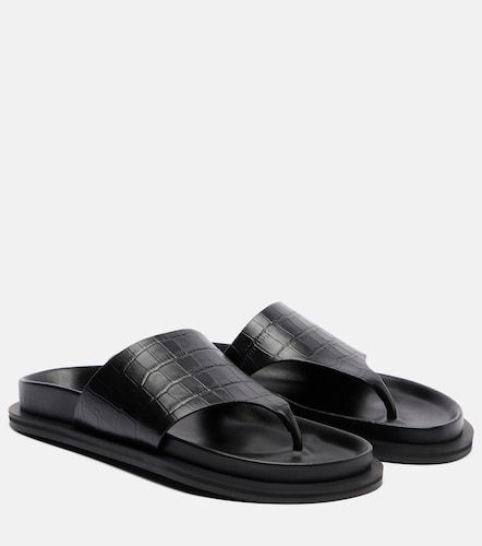 Imara croc-effect leather thong sandals - A.Emery - Modalova