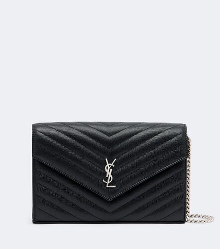 Cartera con cadena Cassandre Envelope de piel - Saint Laurent - Modalova
