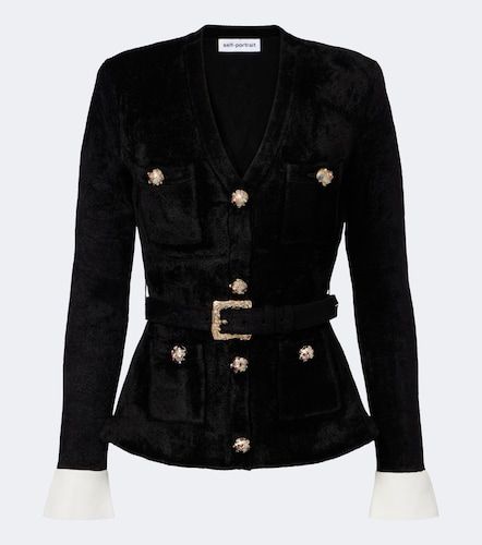 Belted embellished chenille jacket - Self-Portrait - Modalova