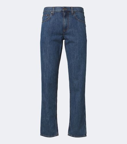 Leather-trimmed straight jeans - Burberry - Modalova