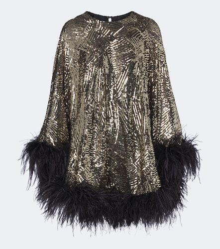 Abito corto Vegas Disco con piume - Taller Marmo - Modalova