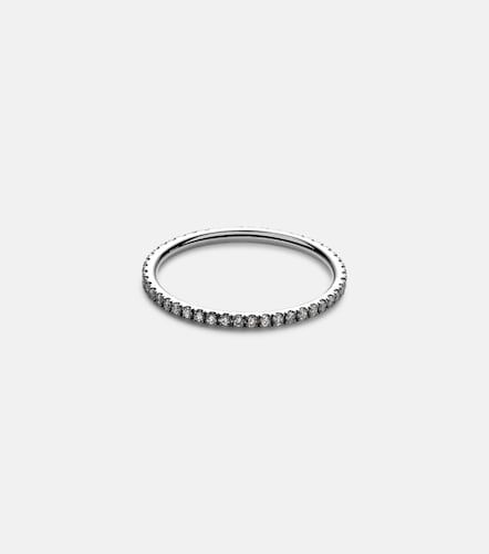 Anillo Thread Band de oro blanco de 18 ct con diamantes - Ileana Makri - Modalova