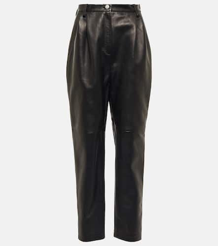 High-rise tapered leather pants - Magda Butrym - Modalova