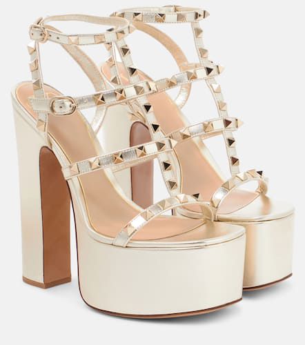 Rockstud leather platform sandals - Valentino Garavani - Modalova