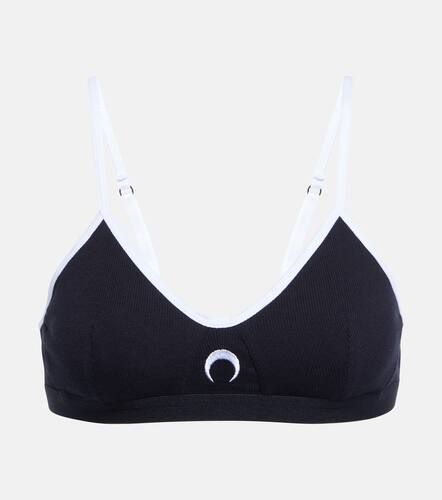 Logo cotton-blend bralette - Marine Serre - Modalova