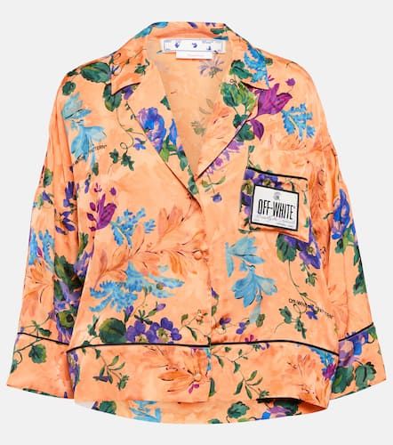 Off-White Logo floral printed shirt - Off-White - Modalova