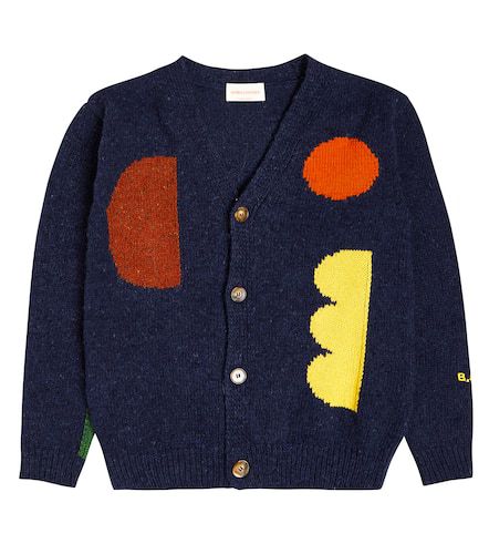 Intarsia wool-blend cardigan - Bobo Choses - Modalova