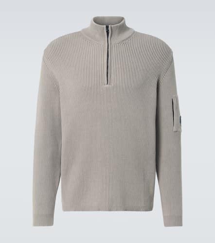 Lens cotton-blend half-zip sweater - C.P. Company - Modalova