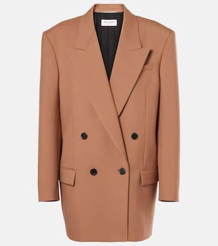 Double-breasted wool gabardine blazer - Saint Laurent - Modalova