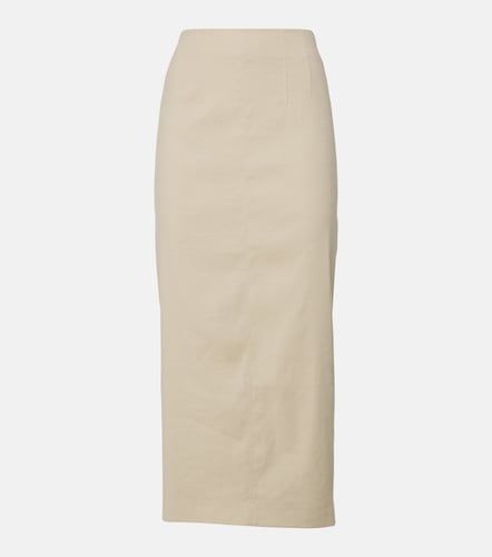 Gonna midi Kimpton in misto lino - Veronica Beard - Modalova