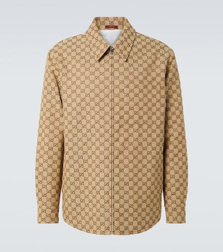 Gucci Giacca camicia in canvas GG - Gucci - Modalova