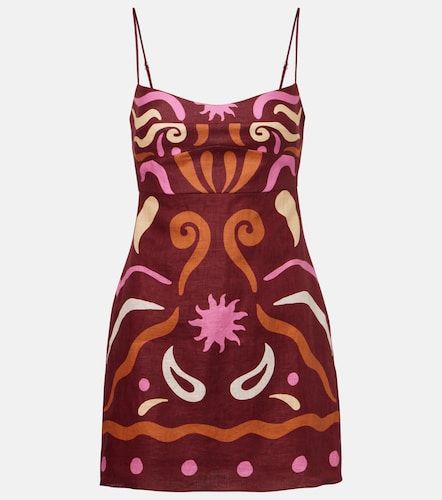 Lucca printed linen minidress - Cala de la Cruz - Modalova