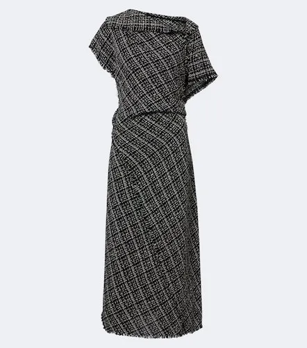 Checked cotton-blend tweed midi dress - Erdem - Modalova