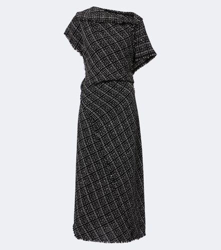 Vestido midi de tweed en mezcla de algodón - Erdem - Modalova
