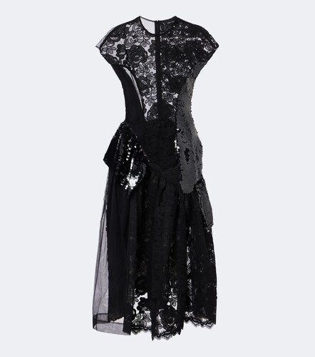 Abito midi con pizzo e paillettes - Simone Rocha - Modalova