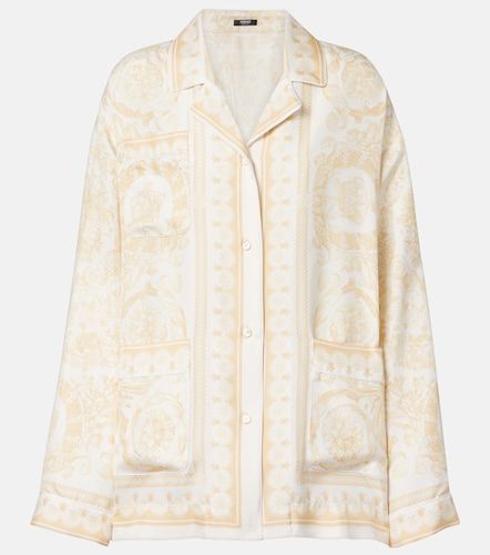 Camicia Barocco in twill di seta - Versace - Modalova