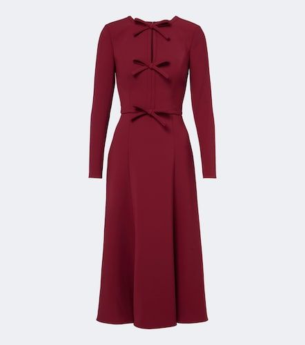 Vestido midi de crepé con lazo - Carolina Herrera - Modalova