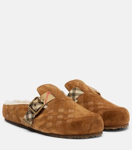 Urchin shearling-lined suede clogs - Burberry - Modalova