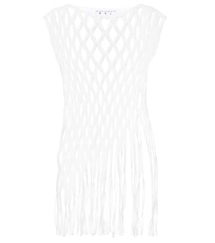 Off- Cotton-blend macramÃ© top - Off-White - Modalova