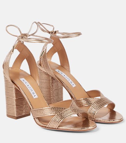 Ari 85 metallic leather sandals - Aquazzura - Modalova