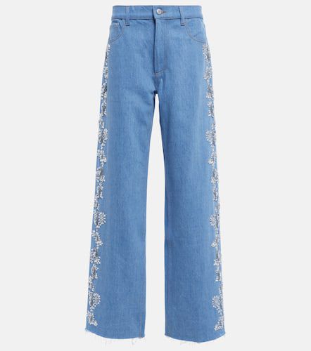 Embroidered wide-leg jeans - Magda Butrym - Modalova