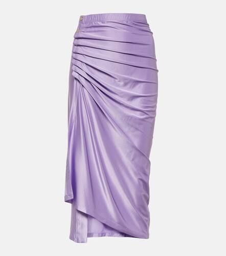 Rabanne Gathered satin midi skirt - Rabanne - Modalova