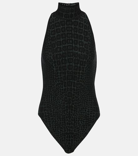 Croc-effect halterneck bodysuit - Alaia - Modalova