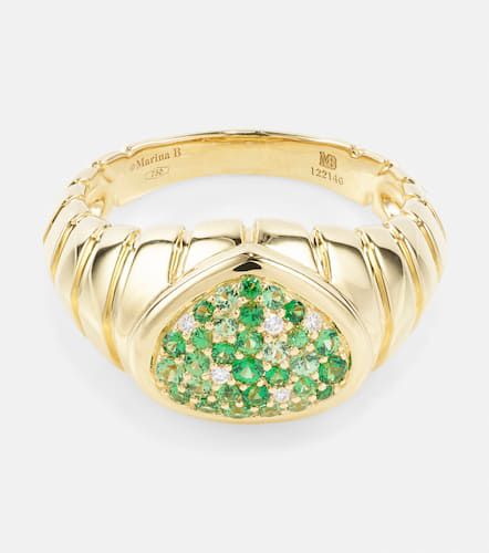 Timo 18kt ring with tsavorites and diamonds - Marina B - Modalova