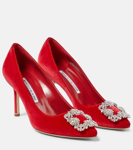 Manolo Blahnik Hangisi velvet pumps - Manolo Blahnik - Modalova